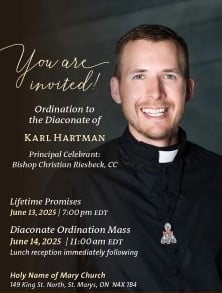 Karl Hartman Dcn ordination