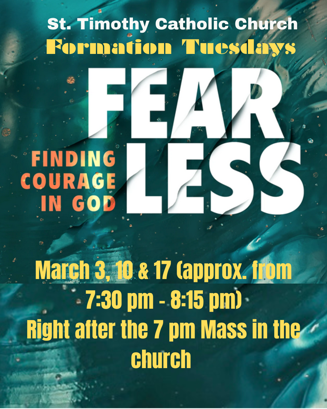 Instagram size image promoting Formation Tuesday Event