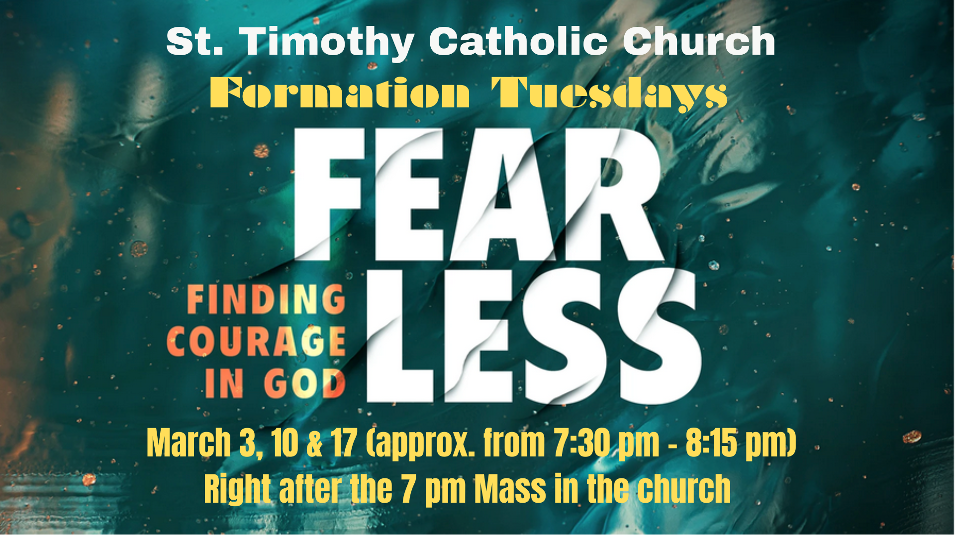 Poster promoting Formation Tuesday Event