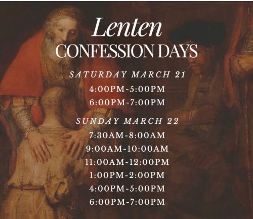 Lenten confessions 26